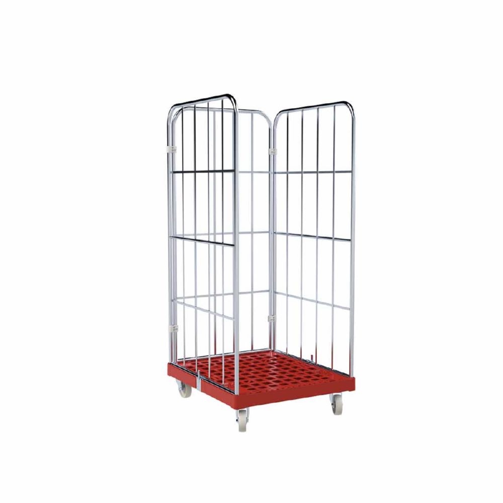 Produktbild ESB Rollbehälter 1450 KU 3 seitig in rot 724 x 815 x 1630 mm