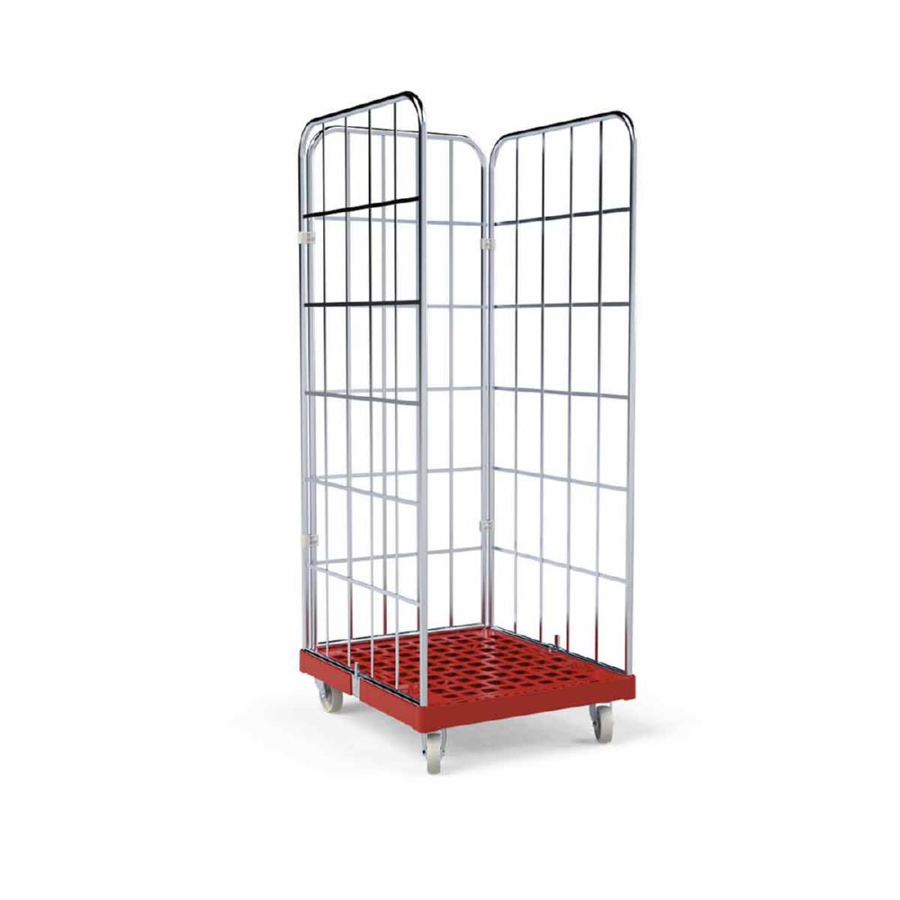 Produktbild ESB Rollbehälter 1650 KU Cr3 3 seitig rot 724 x 815 x 1830 mm bild 2