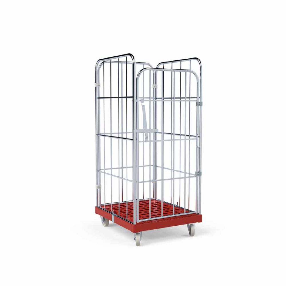 Produktbild ESB Rollbehälter 1450 KU 1 Vorderwand in rot 724 x 815 x 1630 mm bild 4