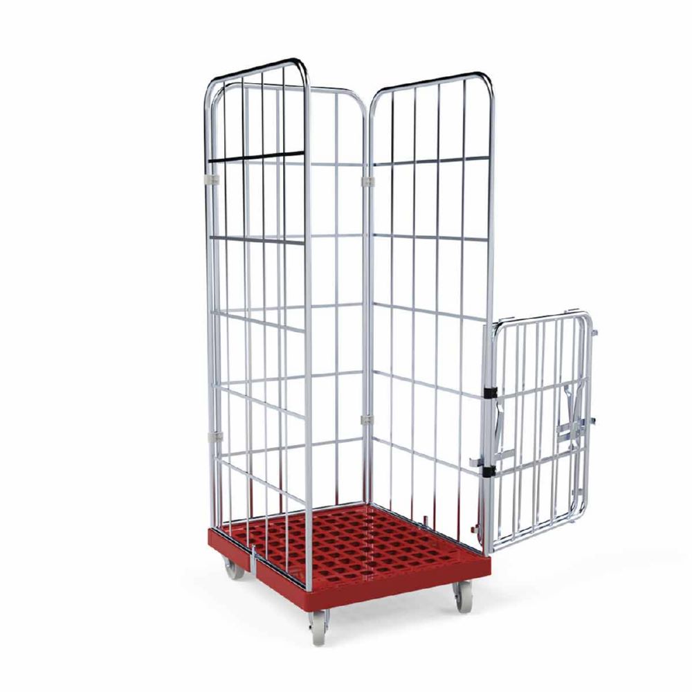 Produktbild ESB Rollbehälter 1650 KU klappbare Vorderwand rot H 1830 mm bild 5