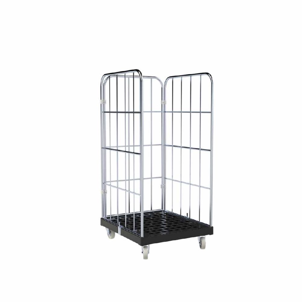 Produktbild ESB Rollbehälter 1350 KU mit 3 Seiten schwarz H 1530 mm