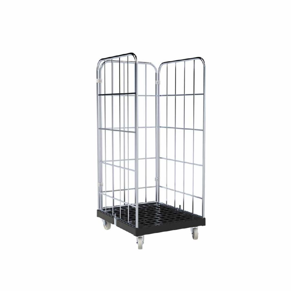 Produktbild ESB Rollbehälter 1460 KU mit 3 Seiten schwarz 724 x 815 mm