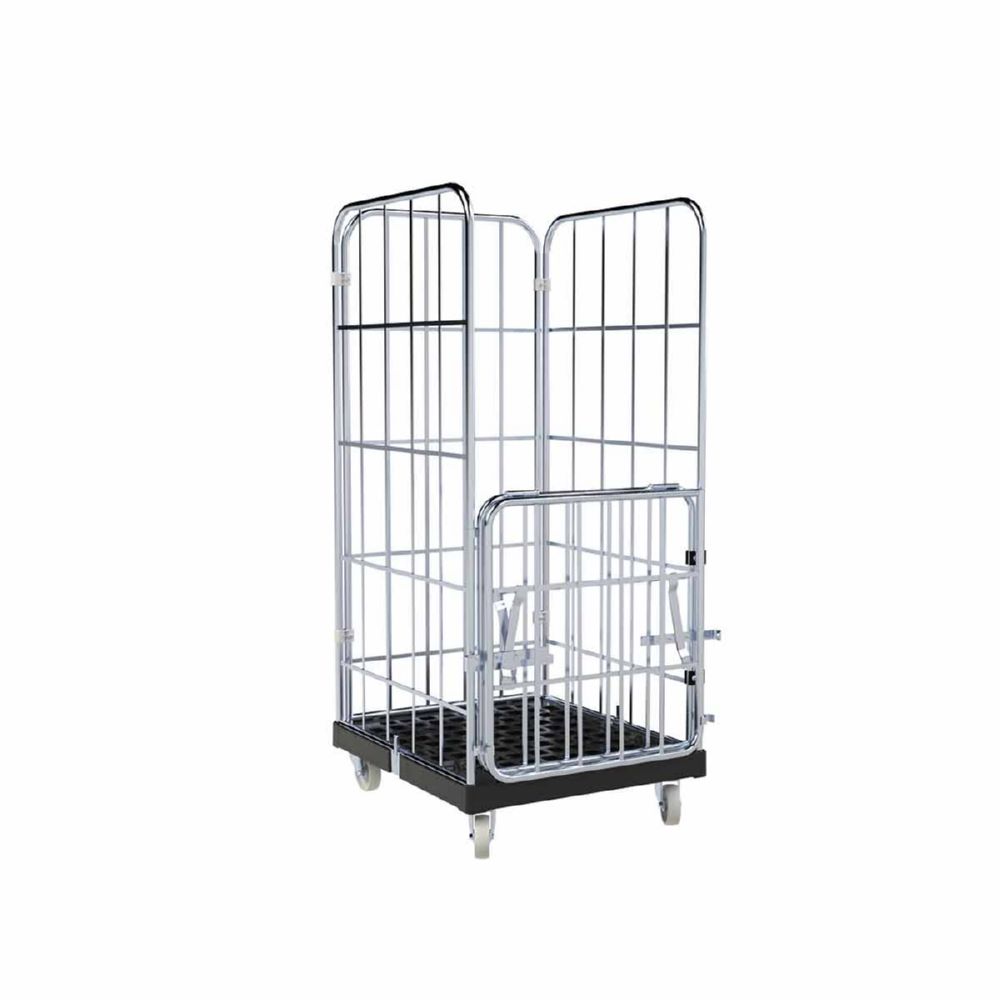 Produktbild ESB Rollbehälter 1460 KU Vorderwand klappbar schwarz H 1640 mm bild 2