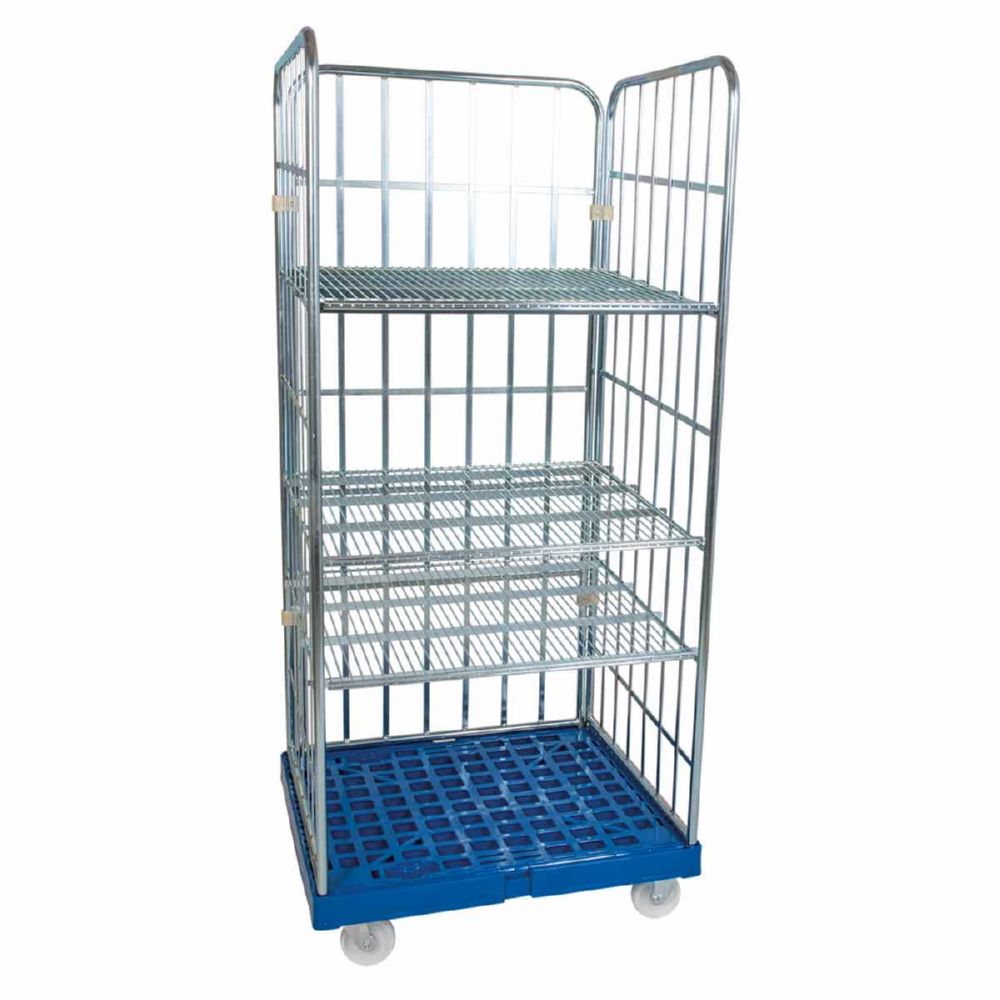 Produktbild ESB Rollregal 1600 KU 3 Böden einlegbar blau H 1790 mm