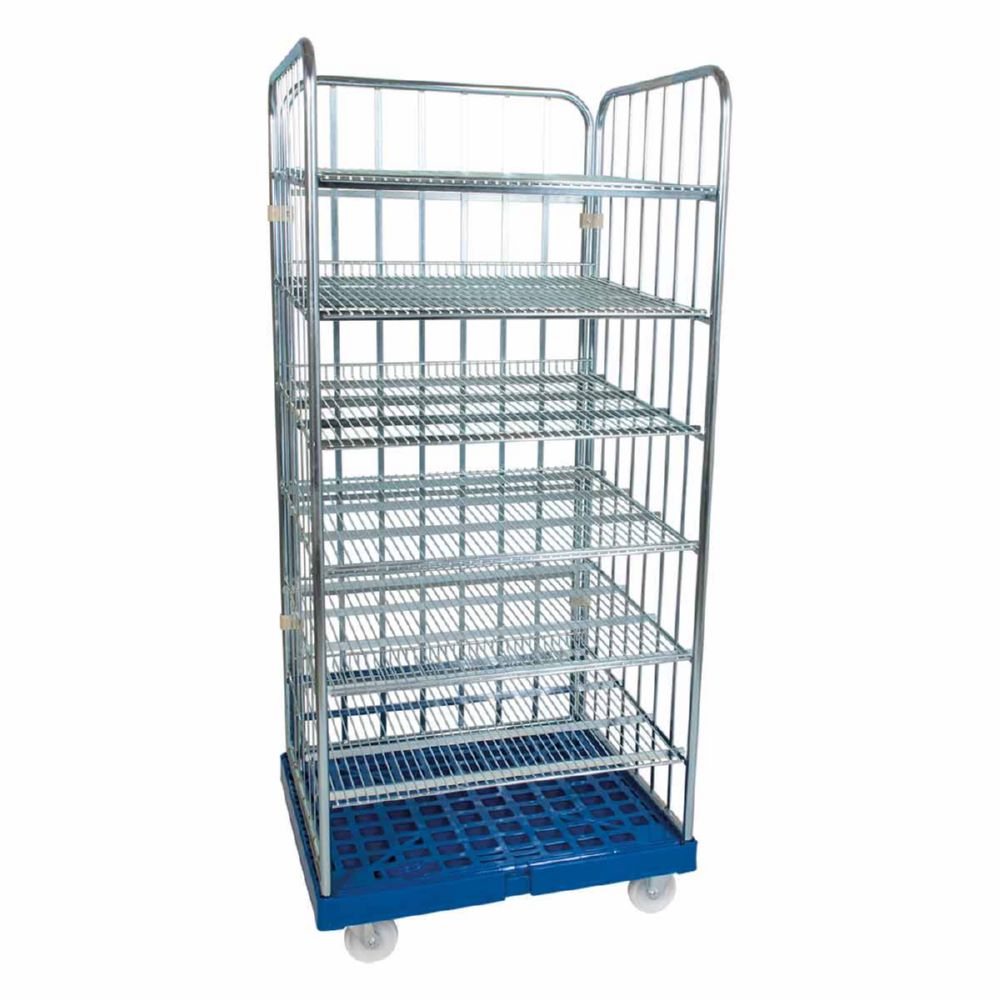 Produktbild ESB Rollregal 1600 KU 3 Böden einlegbar blau H 1790 mm bild 2