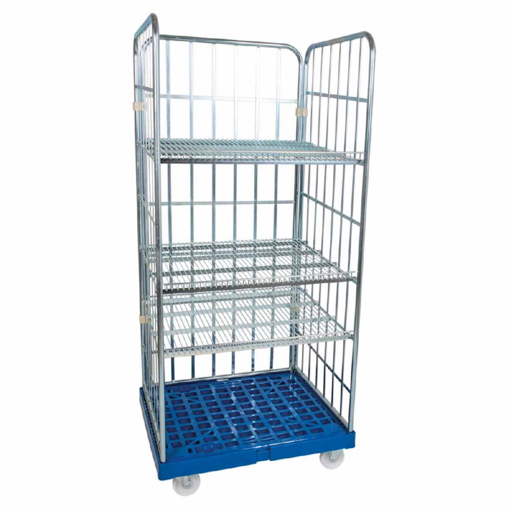 Produktbild ESB Rollregal 1600 KU 3 Böden einlegbar blau H 1790 mm bild 3