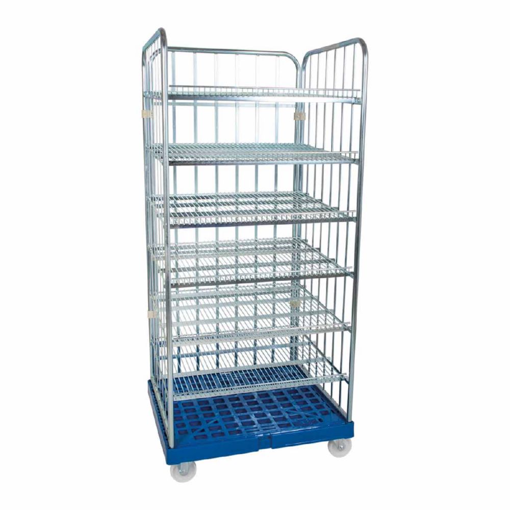 Produktbild ESB Rollregal 1600 KU 3 Böden einlegbar blau H 1790 mm bild 4