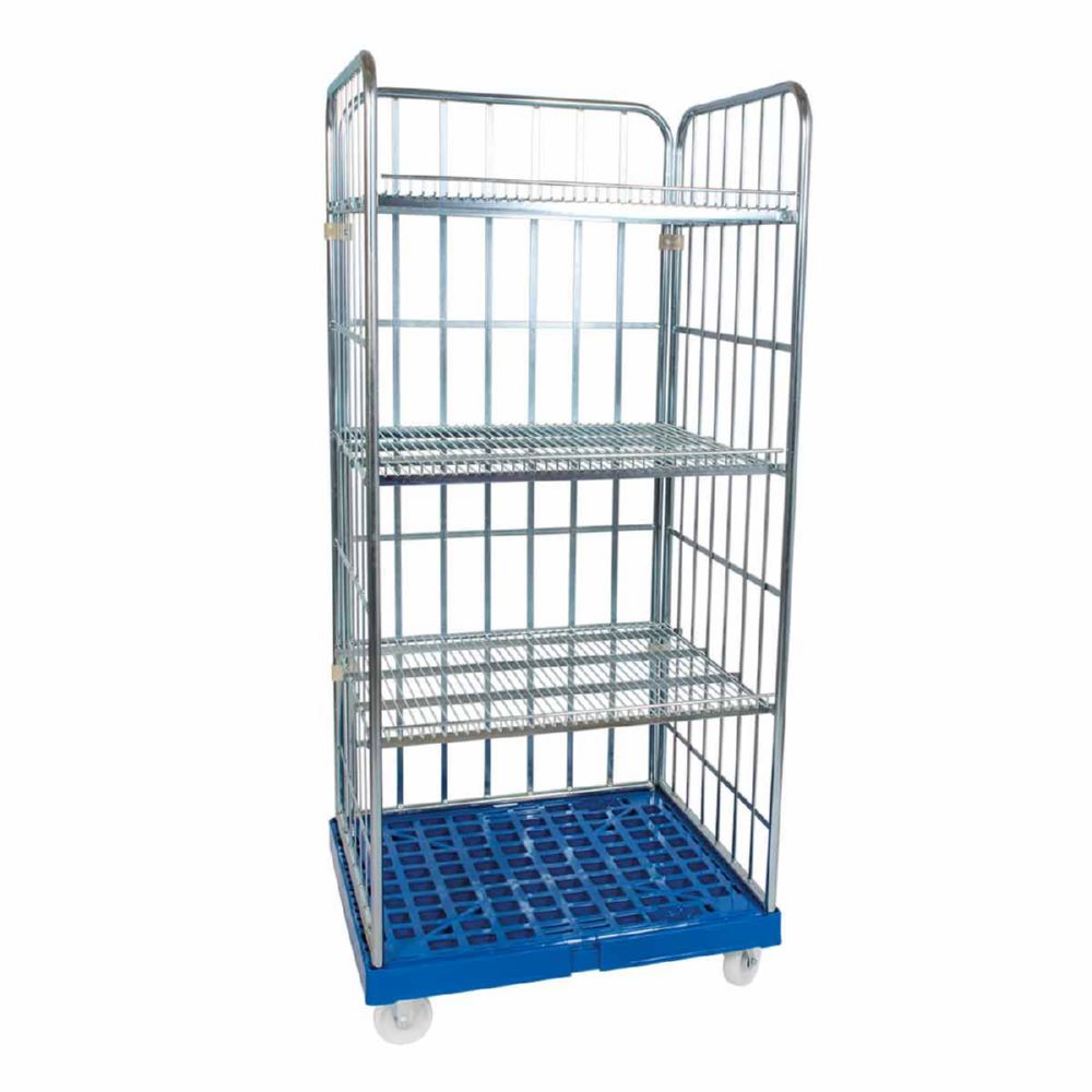 Produktbild ESB Rollregal 1600 KU ohne Neigung in blau H 1790 mm