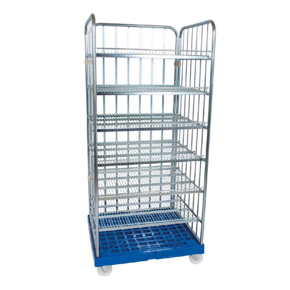 Produktbild ESB Rollregal 1600 KU ohne Neigung in blau H 1790 mm bild 3