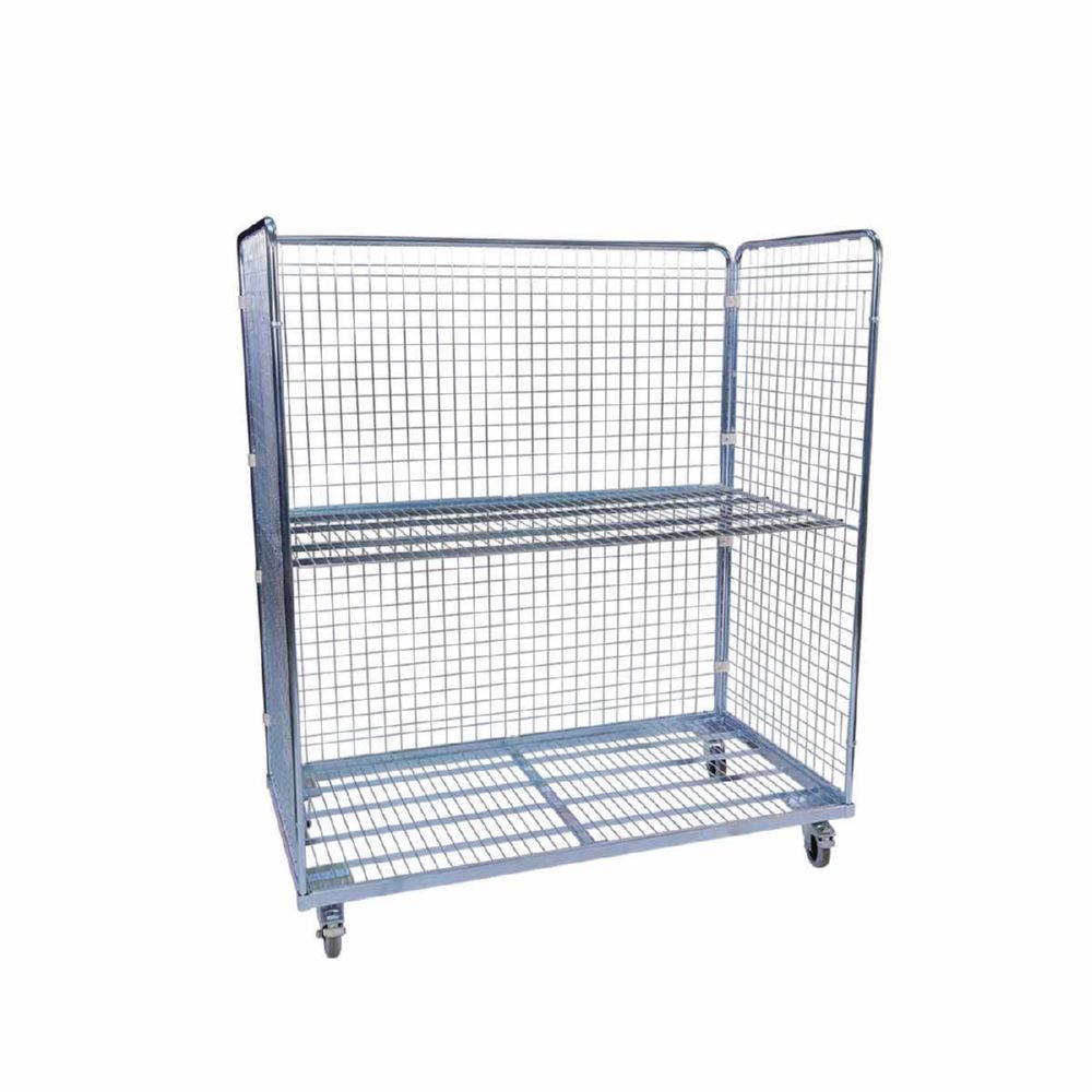 Produktbild ESB Stahlrollbehälter 1600 mit Gitter Maße 1600 x 800 x 1820 mm bild 2