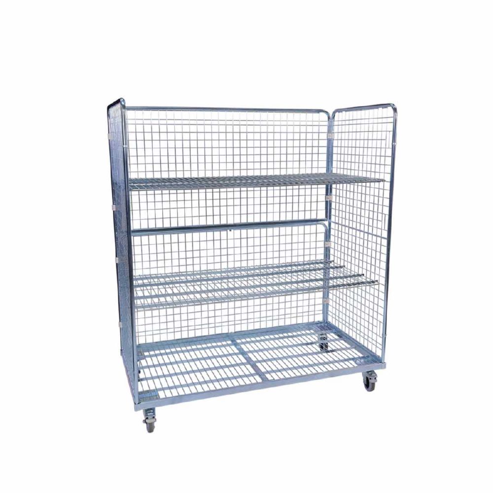 Produktbild ESB Stahlrollbehälter 1600 mit Gitter Maße 1600 x 800 x 1820 mm bild 3