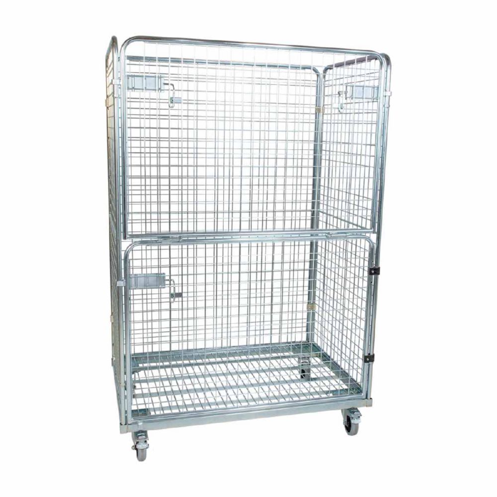 Produktbild ESB Stahlrollbehälter 1600 klappbare Vorderwand 1200 x 800 x 1820 mm