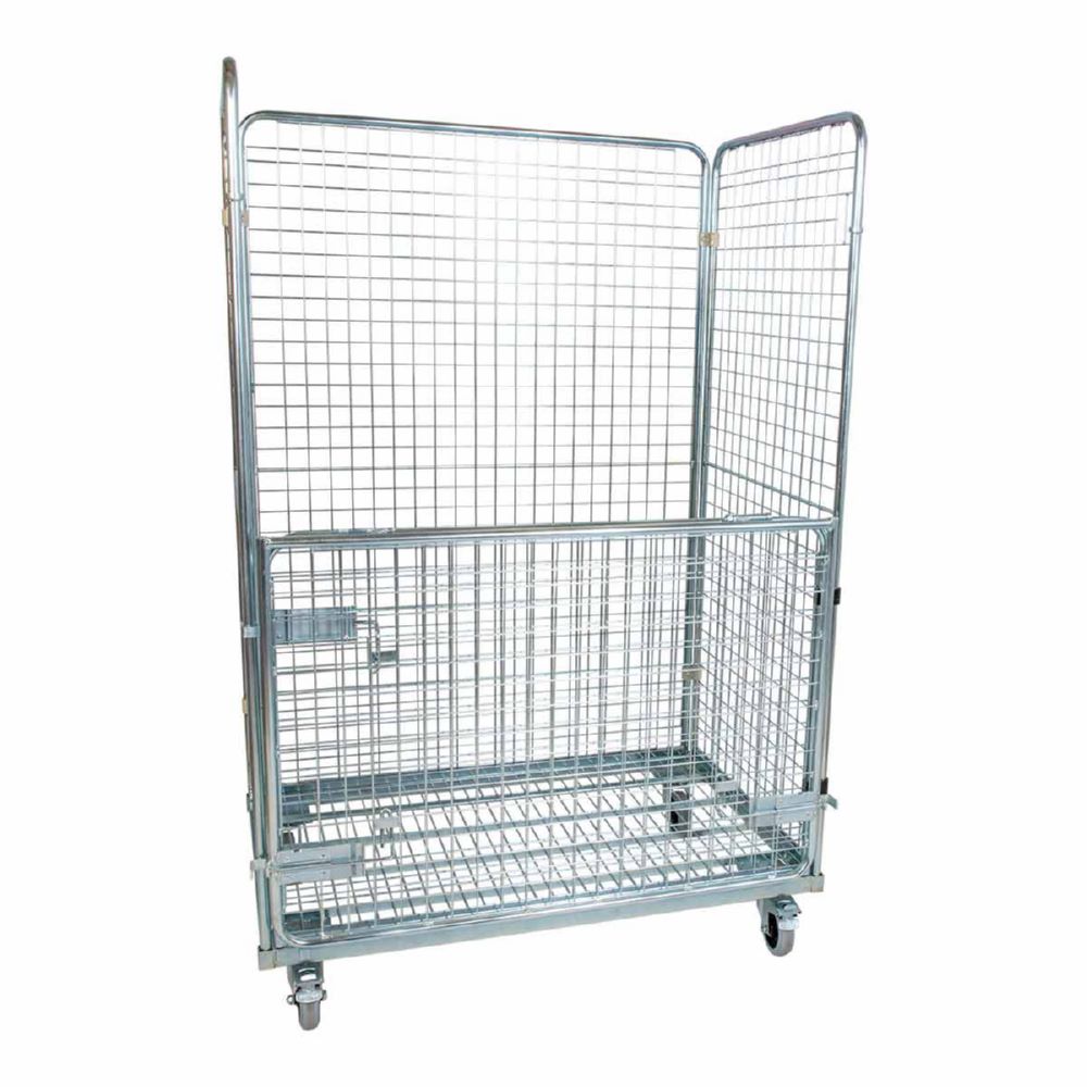 Produktbild ESB Stahlrollbehälter 1600 klappbare Vorderwand 1200 x 800 x 1820 mm bild 2