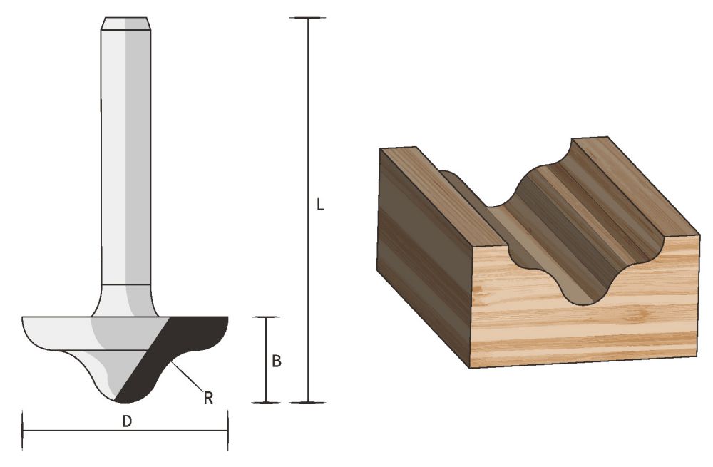 Produktbild Famag HM Profilfräser mit Schafdurchmesser 8 mm