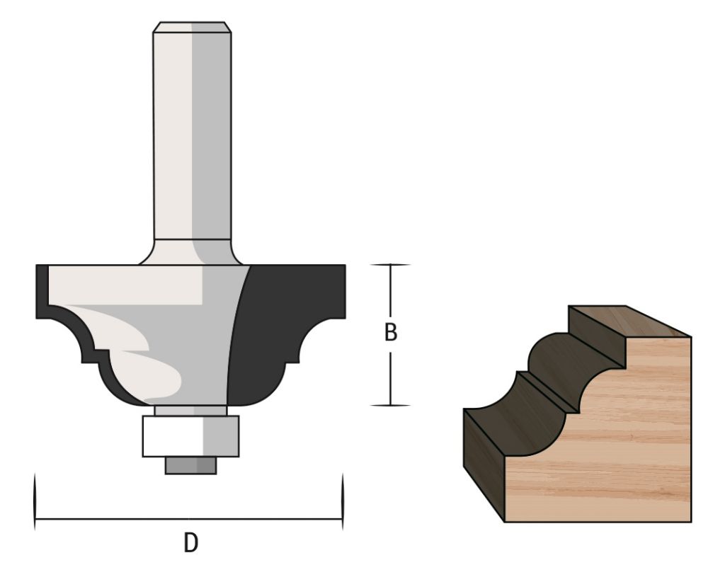 Produktbild Famag HM-Profilfräser mit Kugellager Durchmesser 34,9m
