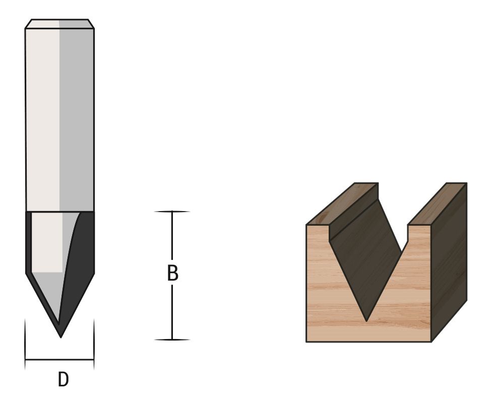Produktbild Famag HM-Schriftenfräser Schafdurchmesser 8,0mm