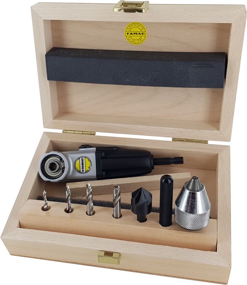Produktbild Famag Winkelschraubvorrichtung 90fix plus Holzspiralbohrer Bits Set