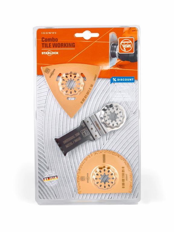 Produktbild Fein Elektowerkzeuge Sanitär Set Combo Starlock Tile Working Aufnahme SL für Multitool bild 2