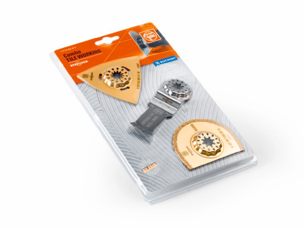 Produktbild Fein Elektowerkzeuge Sanitär Set Combo Starlock Tile Working Aufnahme SL für Multitool bild 3