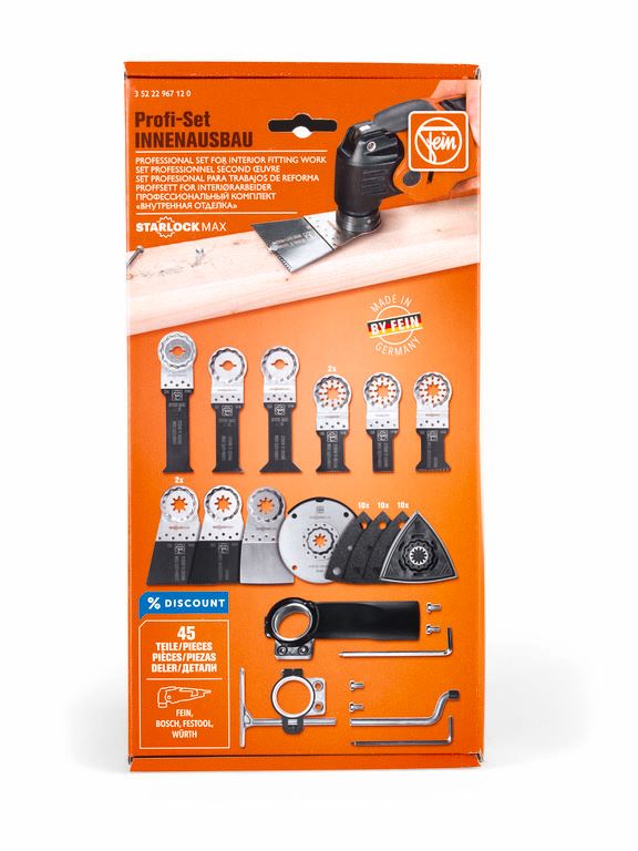 Produktbild Fein Elektowerkzeuge Profi Set StarlockMax Innenausbau Aufnahme SLM für Multitool bild 2