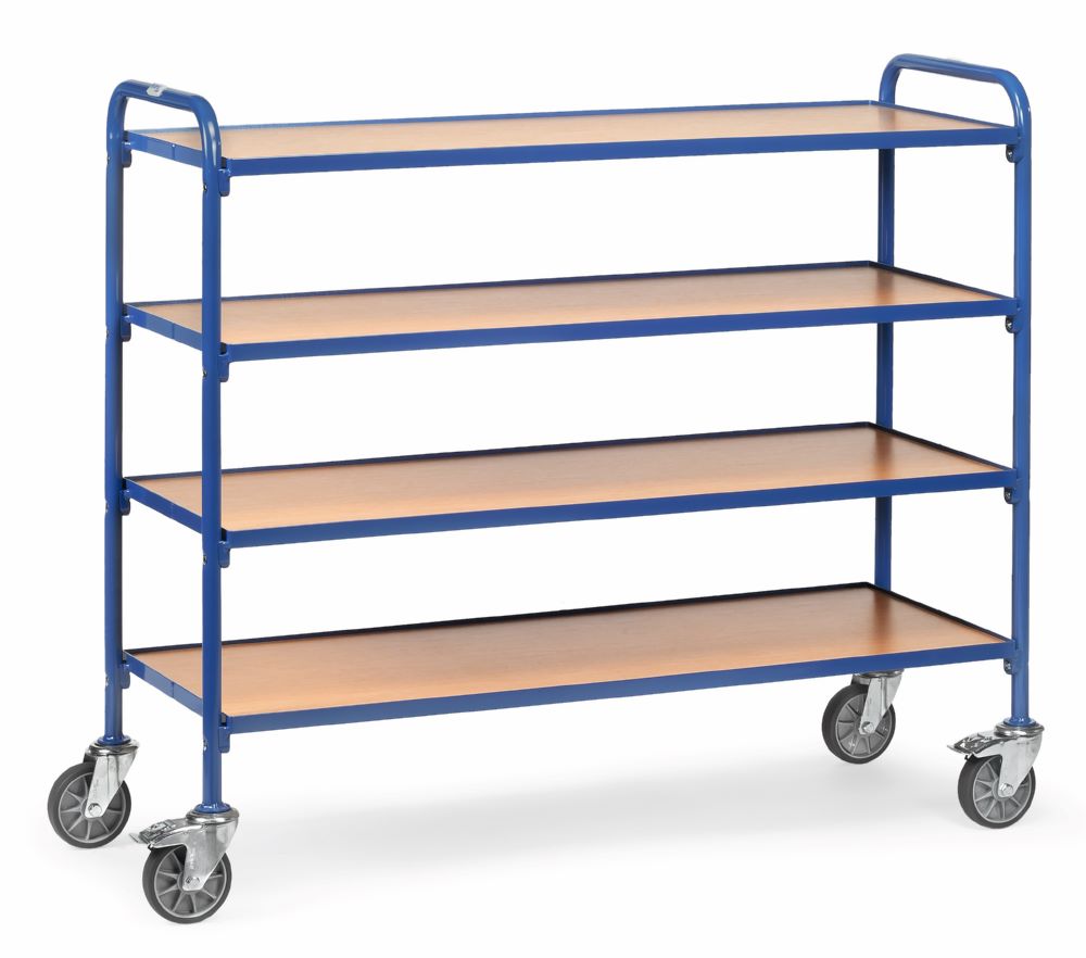 Produktbild Fetra Beistellwagen 32950 mit Holzböden 4 Etagen 513 x 1130 x 1360 mm