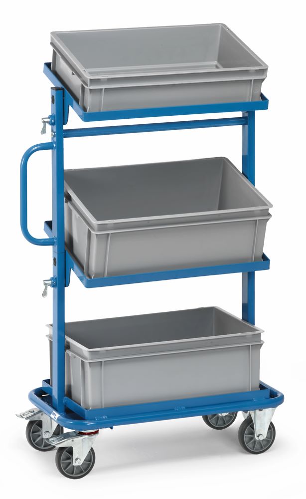 Produktbild Fetra Transportwagen Beistellwagen 32912 mit 3 Kästen