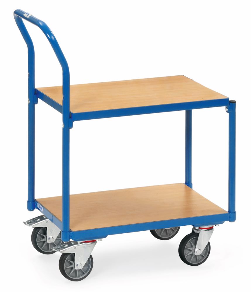 Produktbild Fetra Etagenroller mit Rohrschiebebügel Maße 405 x 970 mm blauer Rahmen