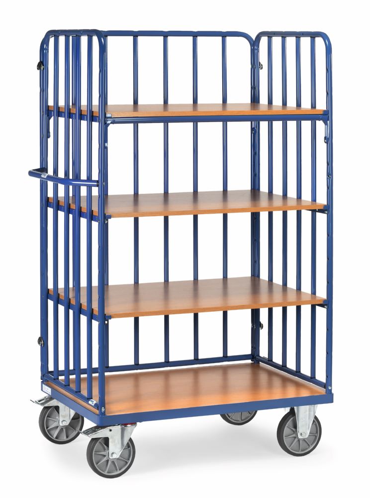 Produktbild Fetra Etagenwagen 8313-1 mit 4 Etagen und Gitter 830 x 1800 x 1369 mm