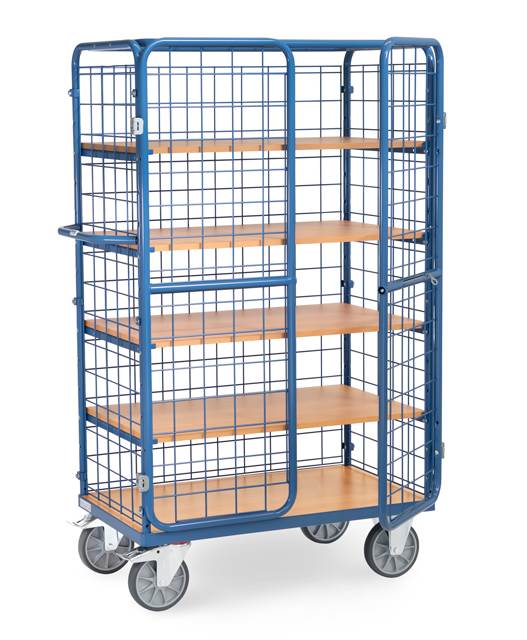 Produktbild Fetra Etagenwagen 1000 x 600 mm mit Flügeltüren und 5 Etagen