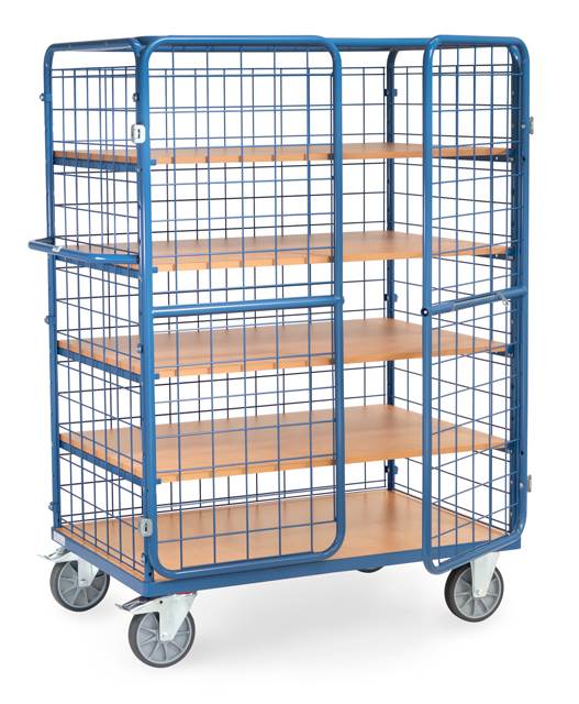 Produktbild Fetra Etagenwagen 1200 x 800 mm mit Flügeltüren und 5 Etagen