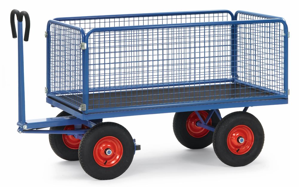 Produktbild Fetra Handpritschenwagen Räder mit Luftbereifung 6436L RAL 5007