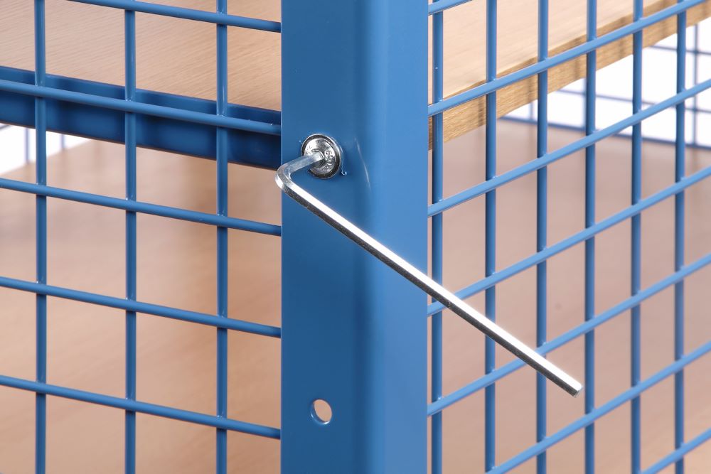 Produktbild Fetra Kastenwagen 3393 mit Gitterwänden 800 x 1792 x 1370 mm bild 2