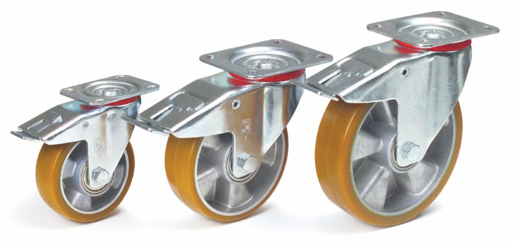 Produktbild Fetra Lenkrolle mit Feststeller Doppelstopp 125 x 40 mm