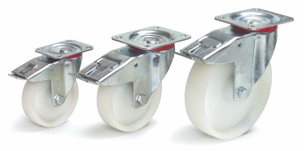 Produktbild Fetra Lenkrolle mit Feststeller Räder aus Polyamid 125 x 38 mm