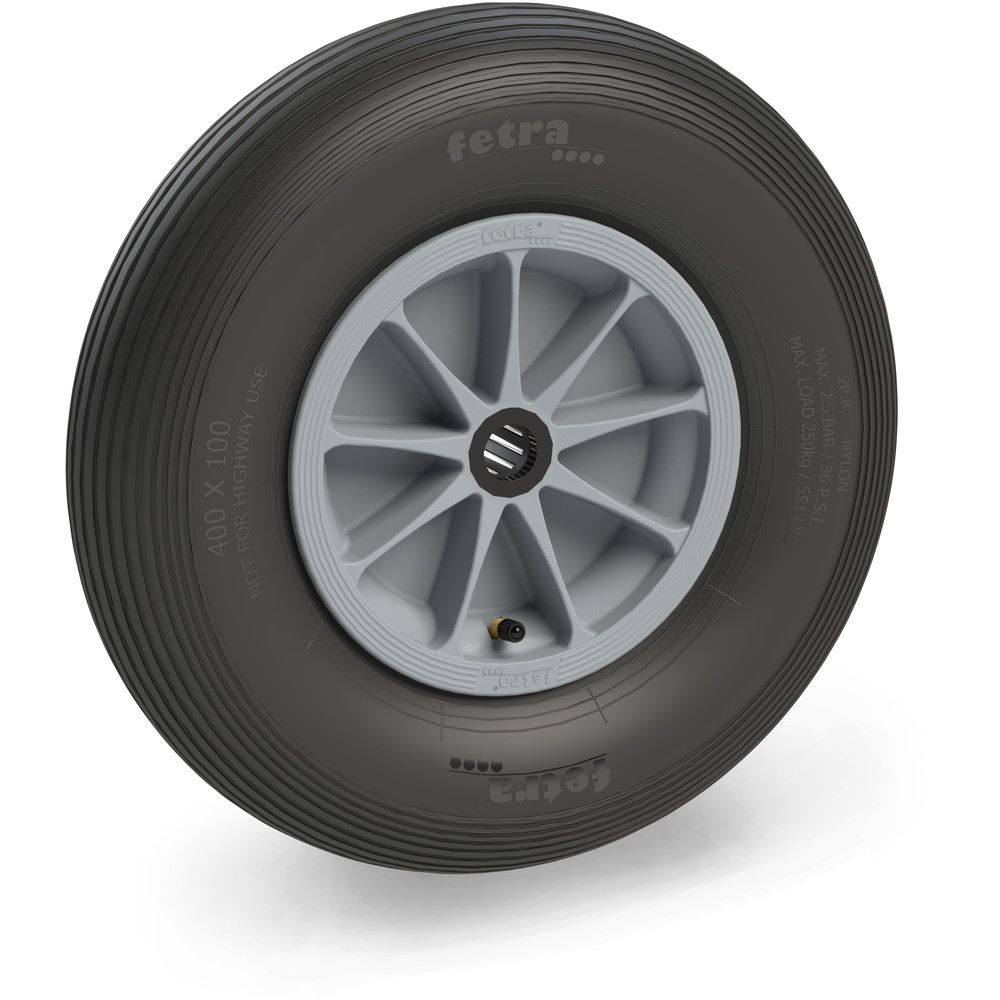Produktbild FETRA Luftrad 400 x 100 mm 2 PR Rille Tragkraft 250 kg