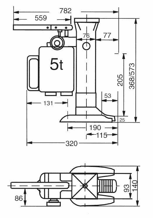Produktbild Fetra Maschinenheber 6931 Hubbereich an Hubklaue 25 - 230 mm bild 2