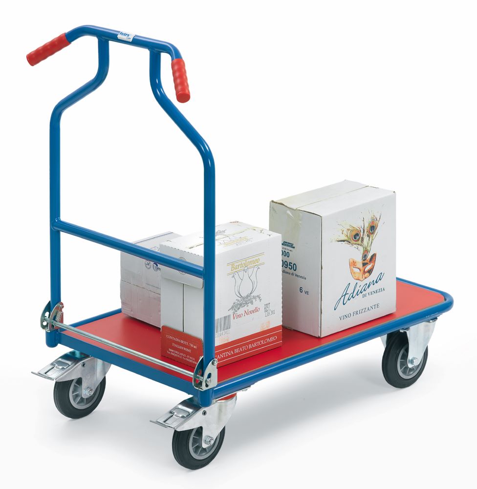 Produktbild Fetra Optiliner Transportwagen 3301 Maße 620 x 1030 x 1010 mm blau rot bild 2