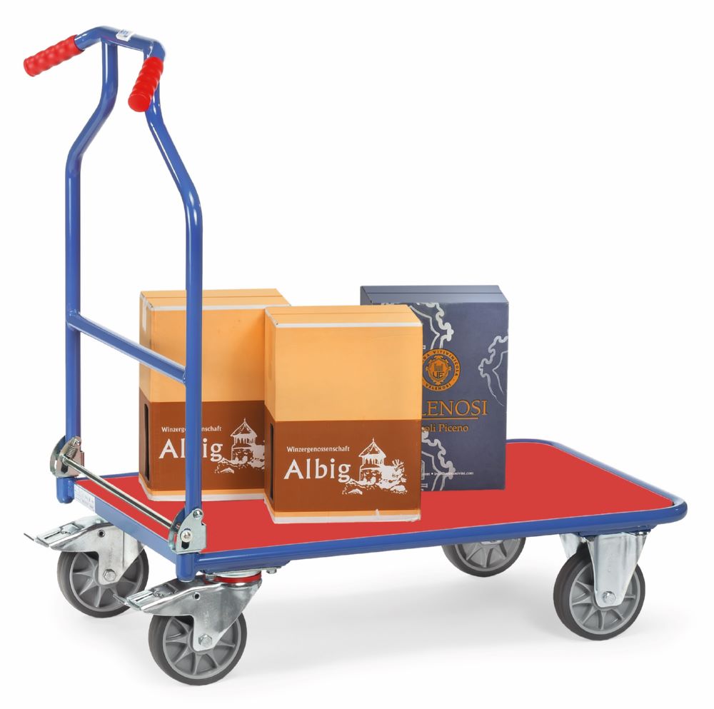 Produktbild Fetra Optiliner Transportwagen 3301 Maße 620 x 1030 x 1010 mm blau rot bild 3