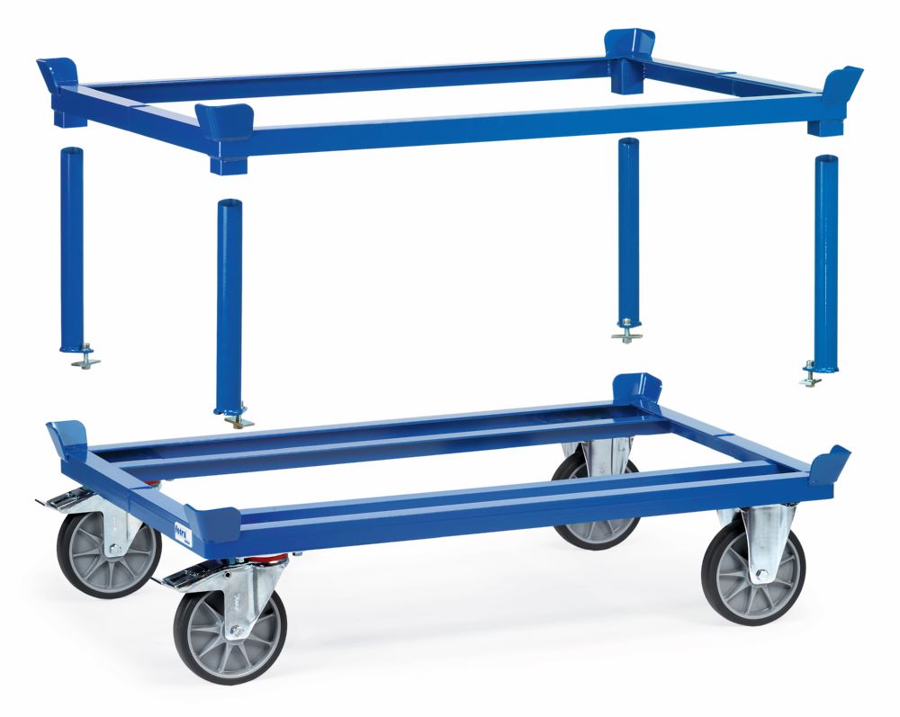 Produktbild Fetra Paletten-Fahrgestell 22799 2 Lenk- und 2 Bockrollen TPE-Bereifung bild 3