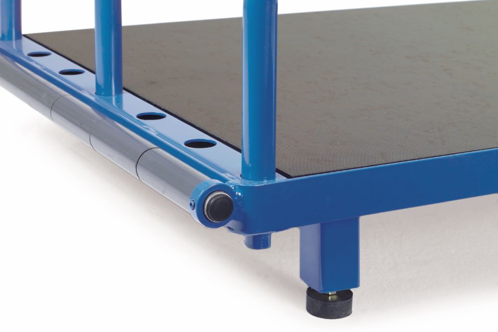 Produktbild Fetra 4 Palettenfüße Unterfahrhöhe 100 mm blau