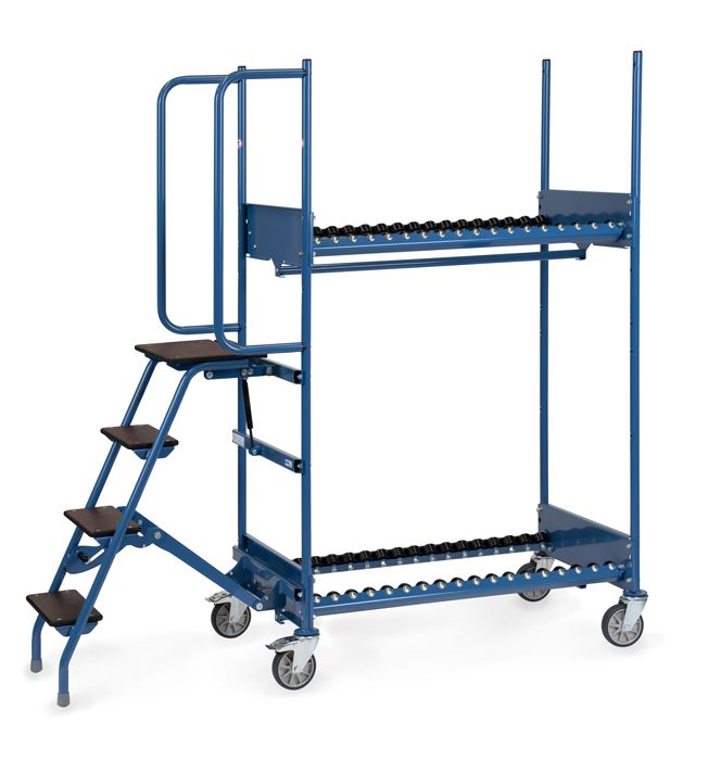 Produktbild FETRA Reifen-Kommissionierwagen 4562 4 Lenkrollen 2 mit Feststeller H 1749 x L 1343 mm bild 2