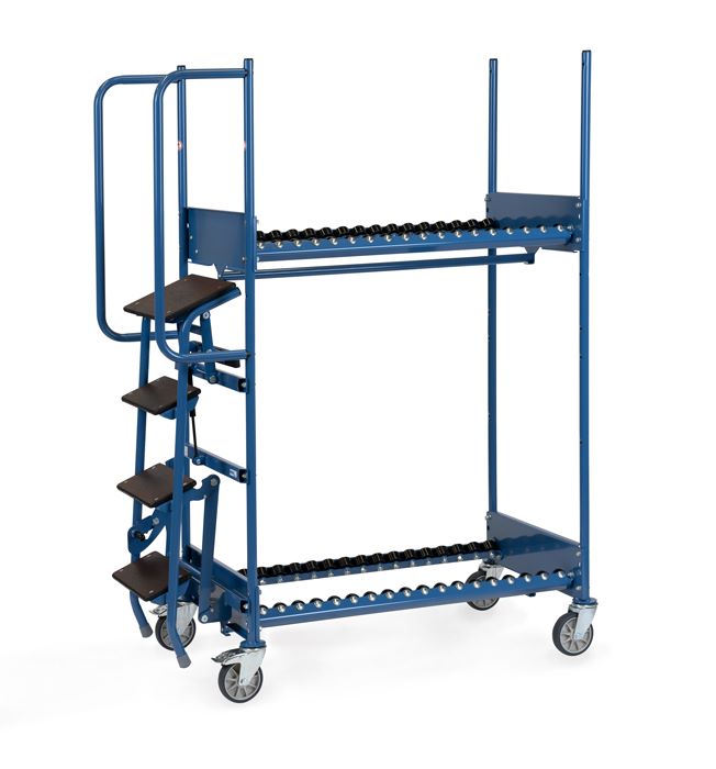 Produktbild FETRA Reifen-Kommissionierwagen 4562 4 Lenkrollen 2 mit Feststeller H 1749 x L 1343 mm bild 3