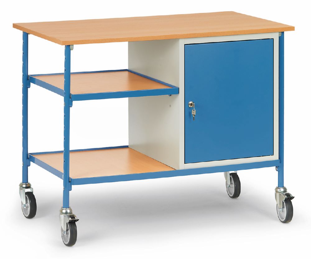 Produktbild Fetra Rolltisch 5864 Transportwagen mit Schrank 650 x 910 x 1120 mm