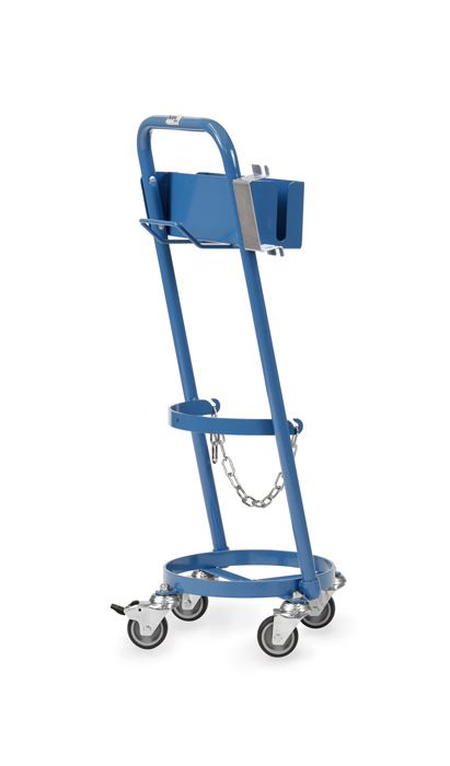 Produktbild FETRA Stahlflaschenroller 51162 Vollgummi-Bereifung 75 x 25 mm Tragkraft 80 kg