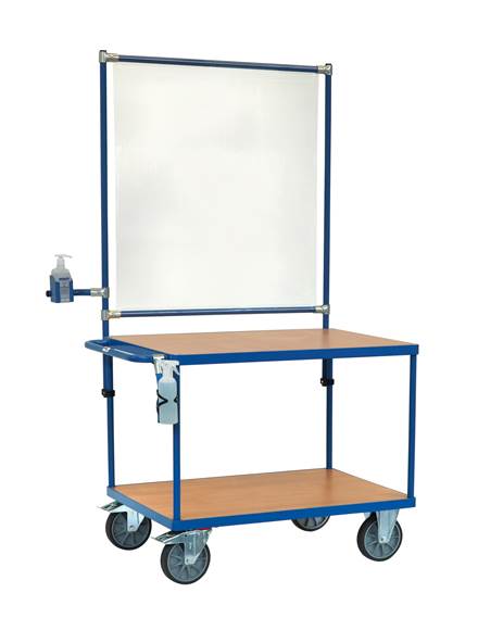 Produktbild Fetra Tischwagen mit Infektionsschutzausstattung 1197 x 758 mm