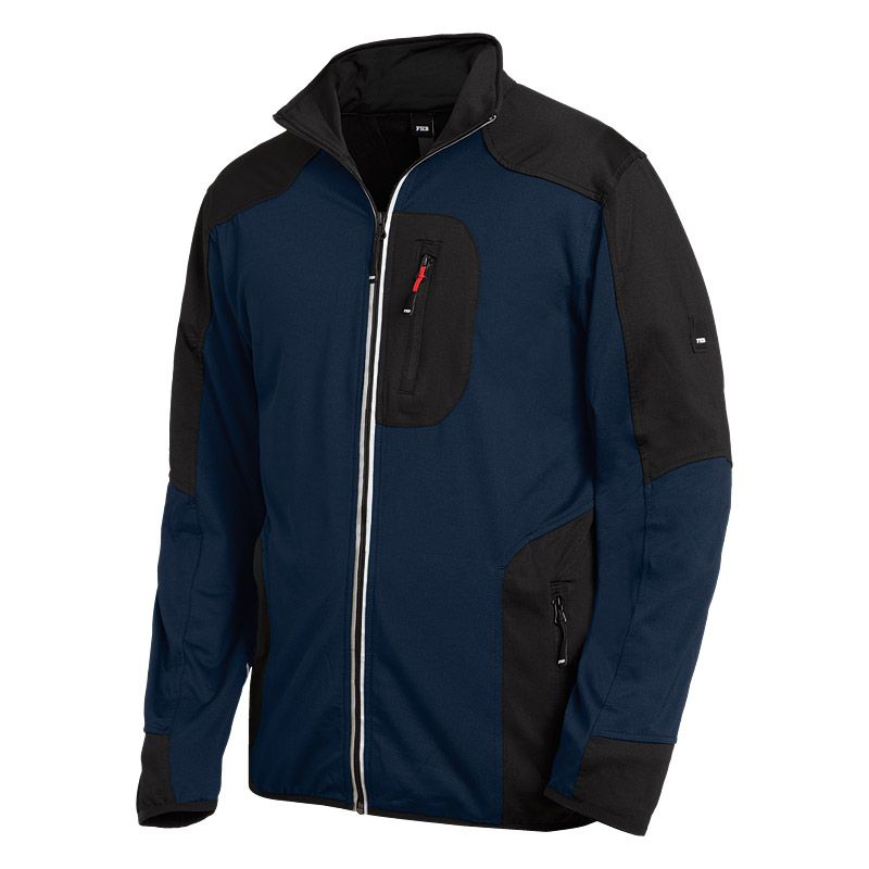 Produktbild FHB RALF Jersey-Fleece-Jacke FHB Fastdry, marine-schwarz, Gr. L