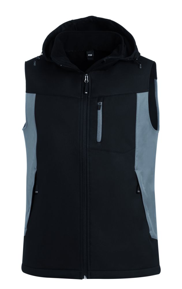 Produktbild FHB JUSTUS Softshellweste Arbeitsweste grau schwarz Größe 3XL