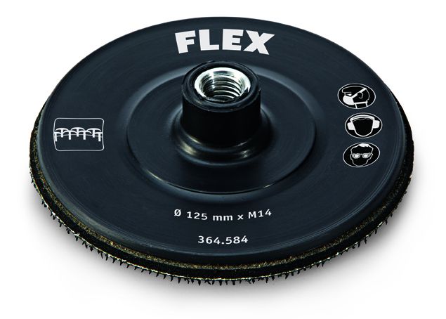 Produktbild FLEX Schleifteller mit Klettbelag "Hook" 125 Ø x M 14 Typ: Klett Hook