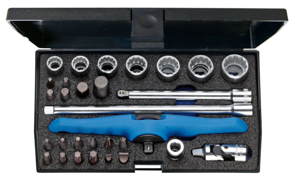 Produktbild GEDORE Bordwerkzeugsatz 1/4" für Motorrad, 30-tlg