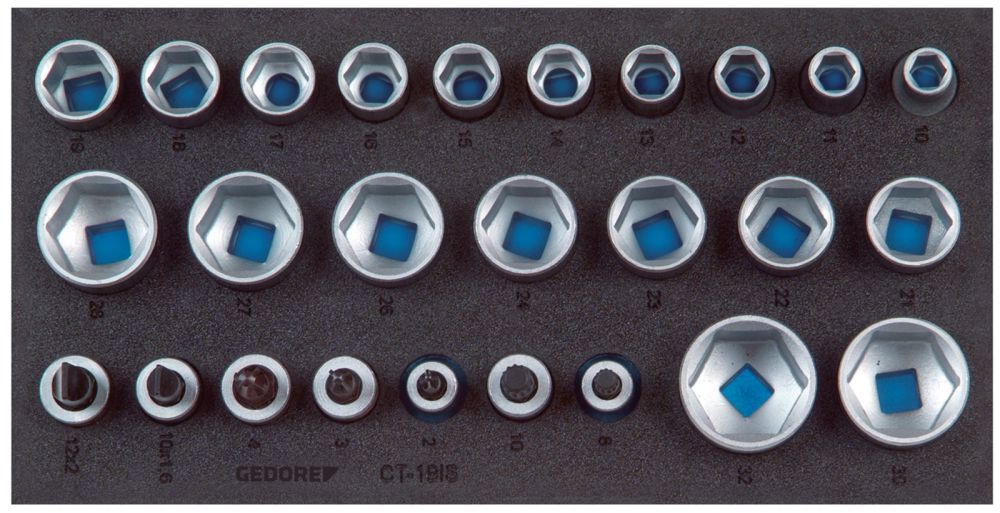Produktbild GEDORE Satz Steckschlüsseleinsätze 1/2 in Check-Tool-Modul